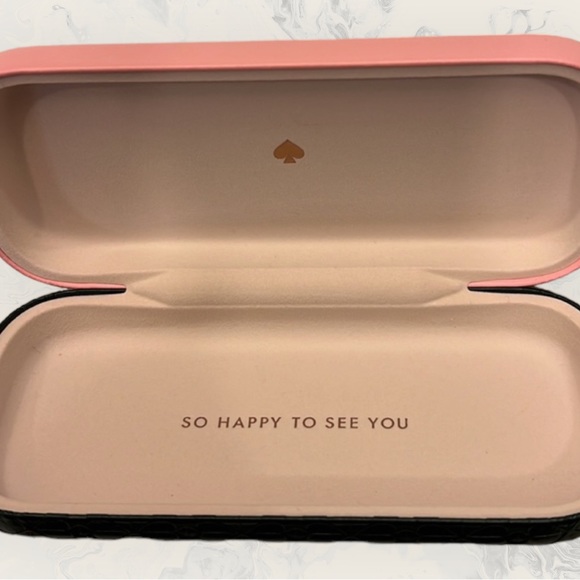 Kate Spade New Authentic Hard Clamshell Eyeglasses Case - Pink - Picture 7 of 12